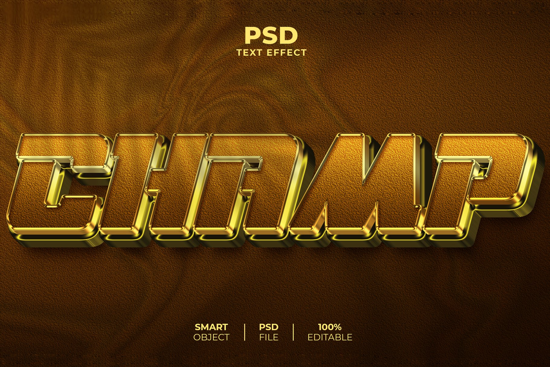 Champ 3D editable text effectcover image.