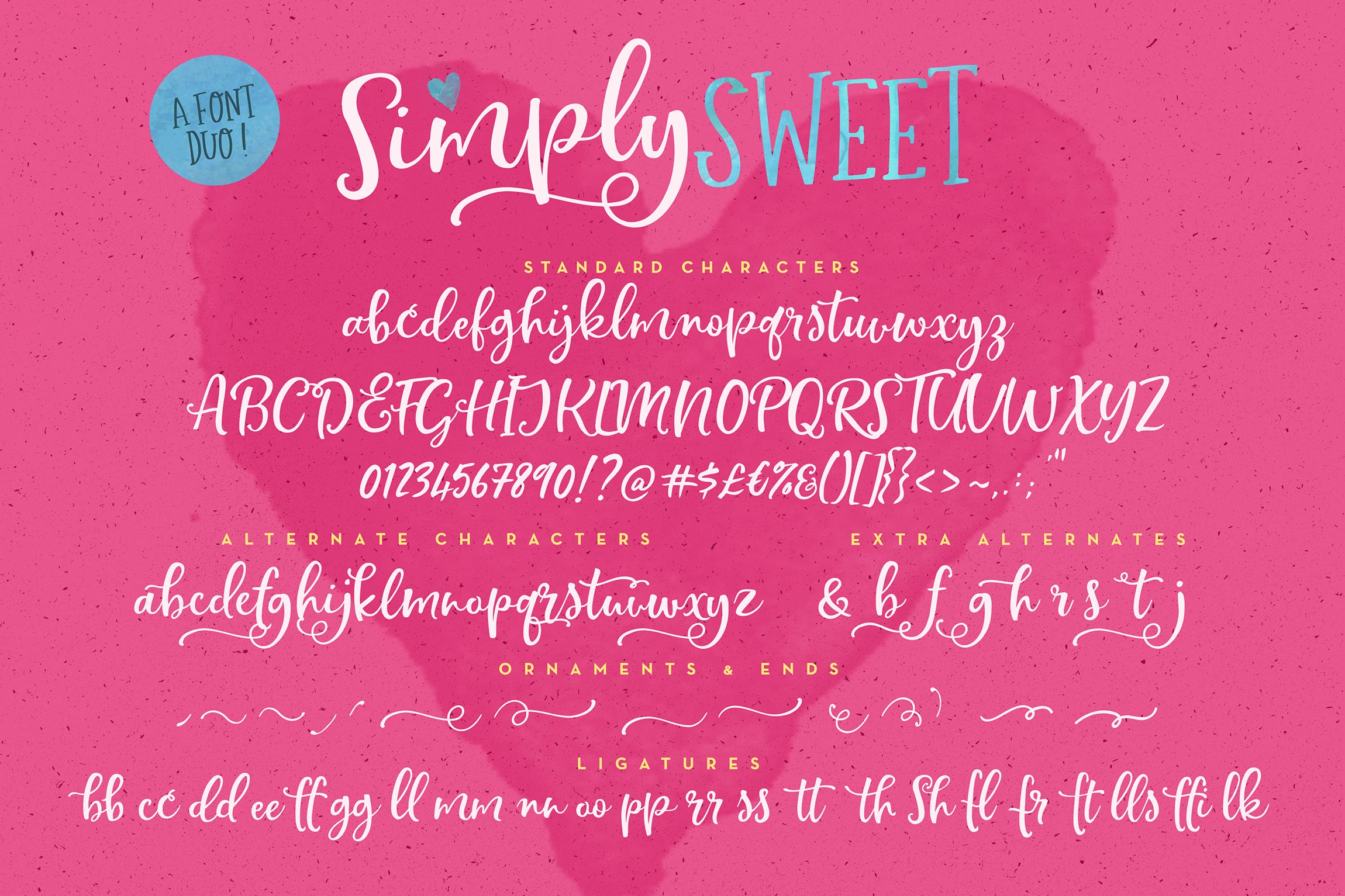 The Simply Sweet Font Duo preview image.