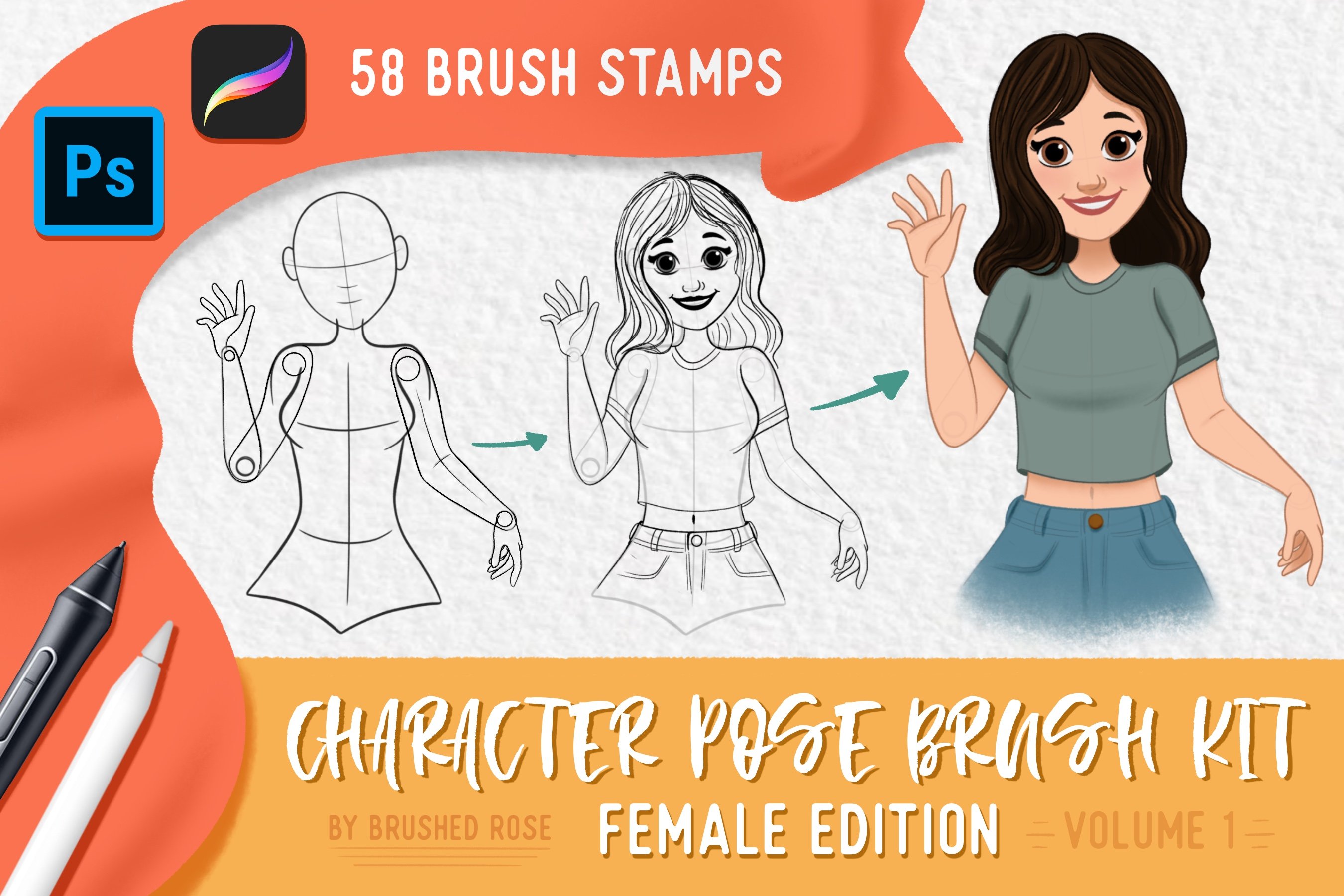 Character pose brush kitcover image.