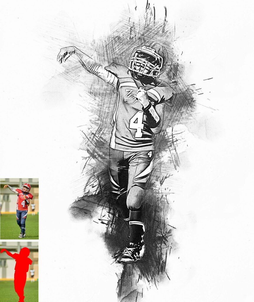 Charcoal Drawing Action MasterBundles