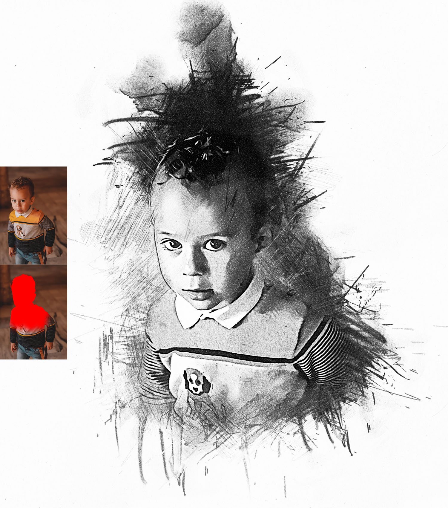 charcoal drawing photoshop action 10 219