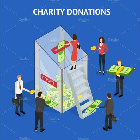 Charity Donation Funding Concept 3d cover image.