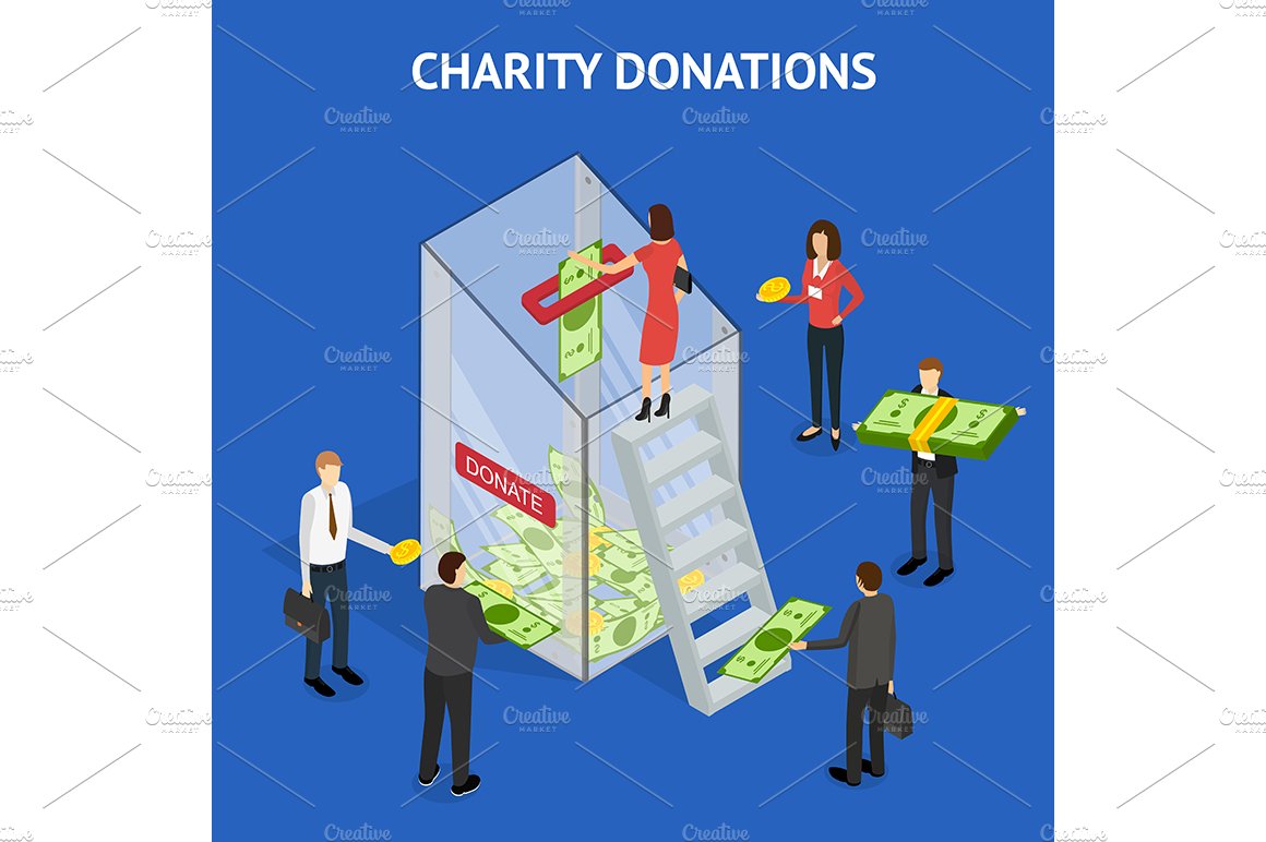 Charity Donation Funding Concept 3d cover image.