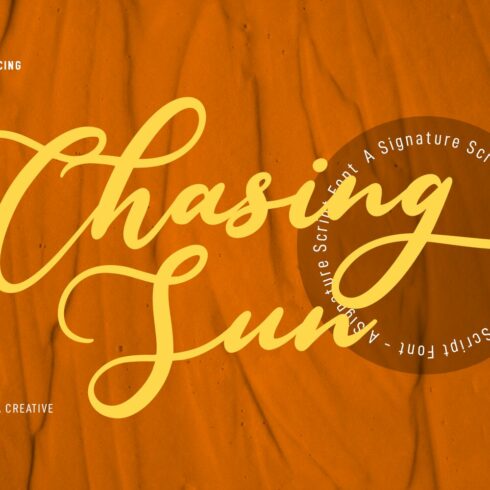 Chasing Sun Script Font cover image.