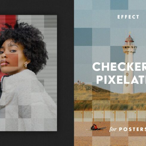 Checkered Pixelated Poster Effectcover image.