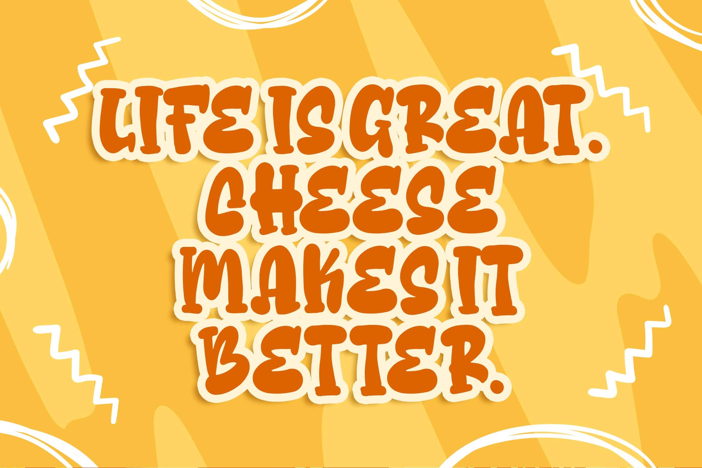 Cheese Sugar a Delicious Font preview image.