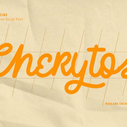 Cherytos Monoline Script Font cover image.