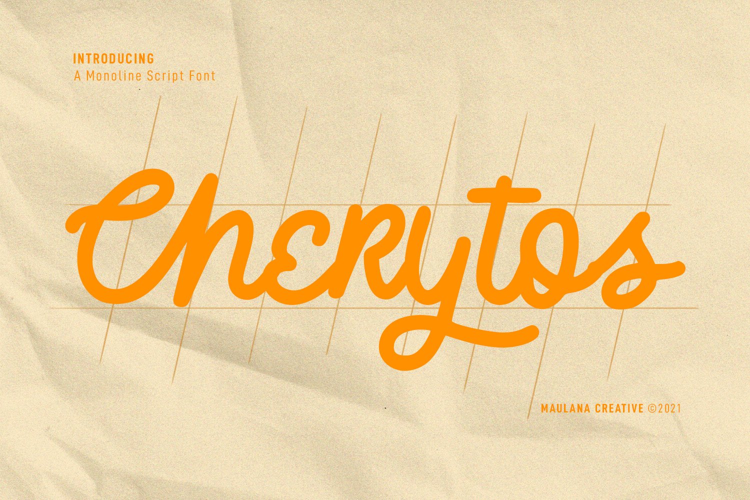 Cherytos Monoline Script Font cover image.