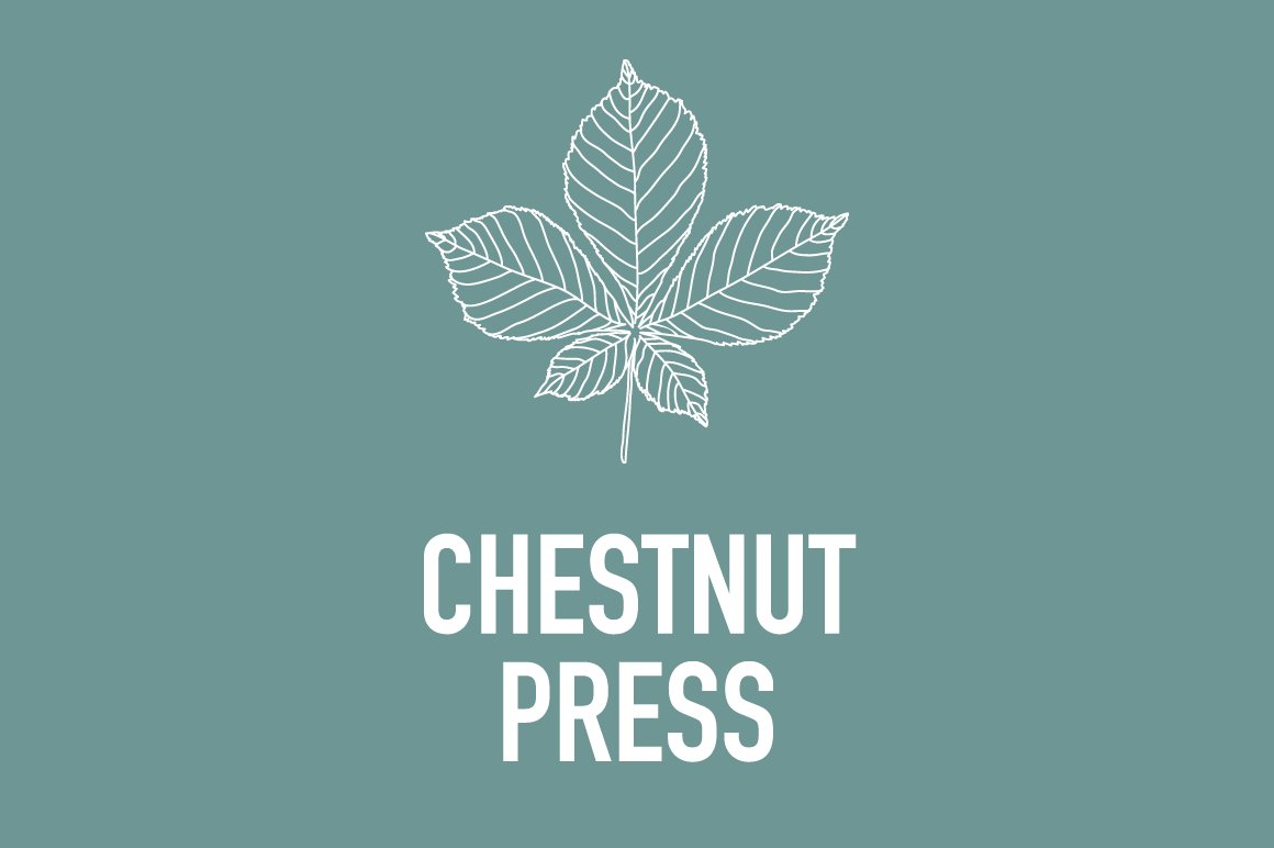 Leaf with the words chestnutnut press on it.