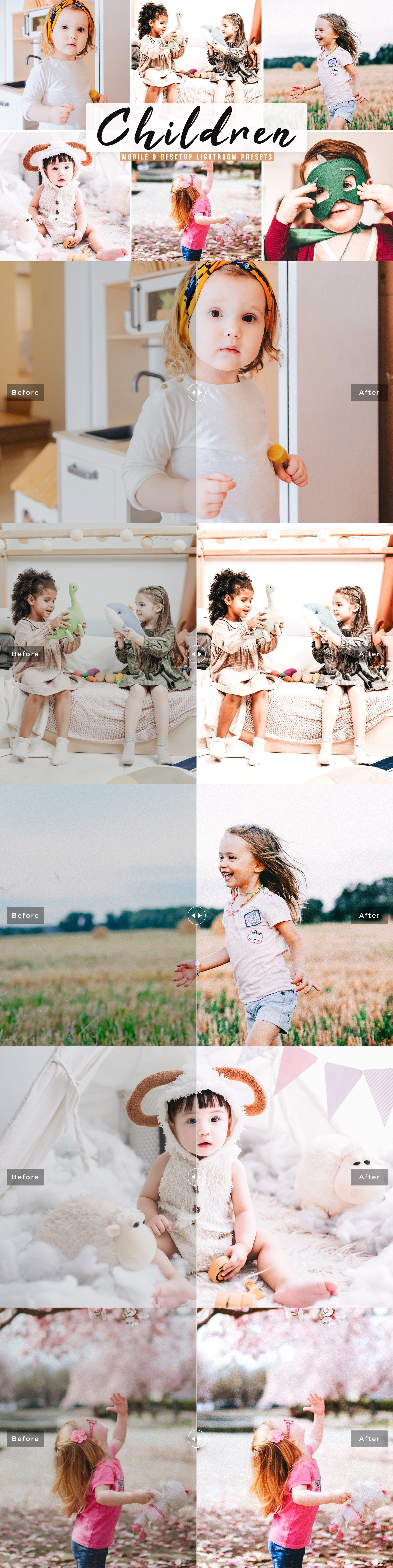 Children Lightroom Presets Packcover image.