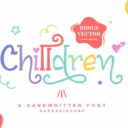 Children Handwriting | Vector Bonus cover image.