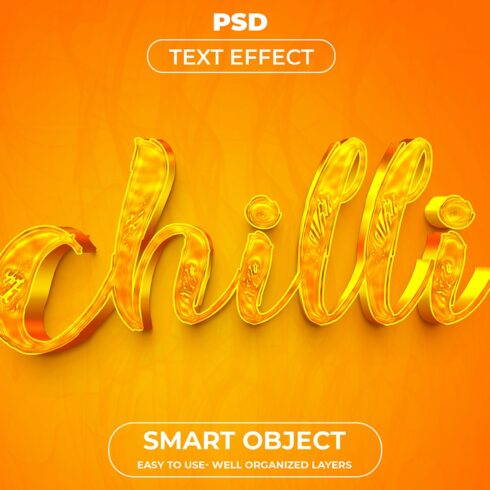 Chilli 3d Editable Text Effect Stycover image.