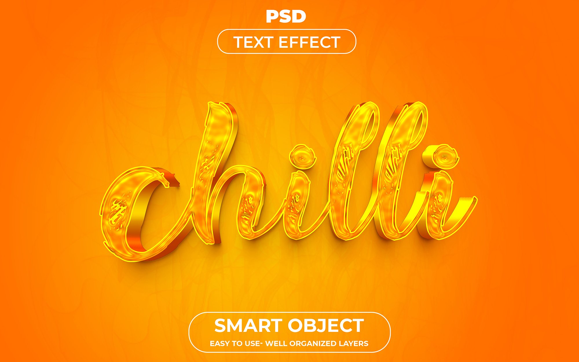 Chilli 3d Editable Text Effect Stycover image.