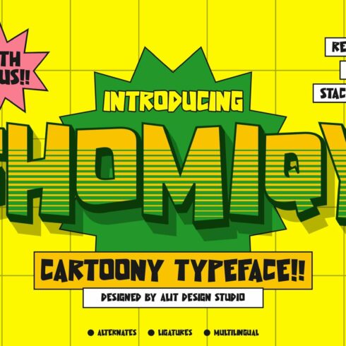 Chomiqy typeface cover image.