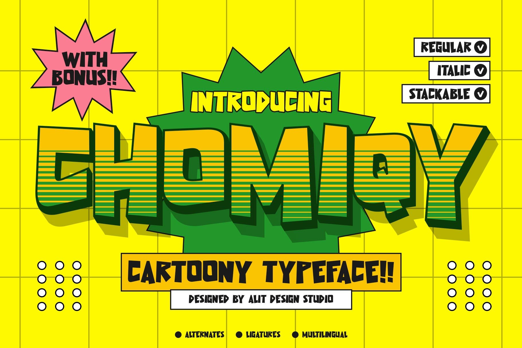 Chomiqy typeface cover image.