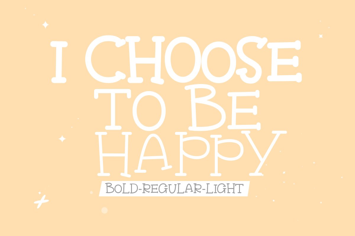 Choose Happy - Quirky Fun Serif Font preview image.