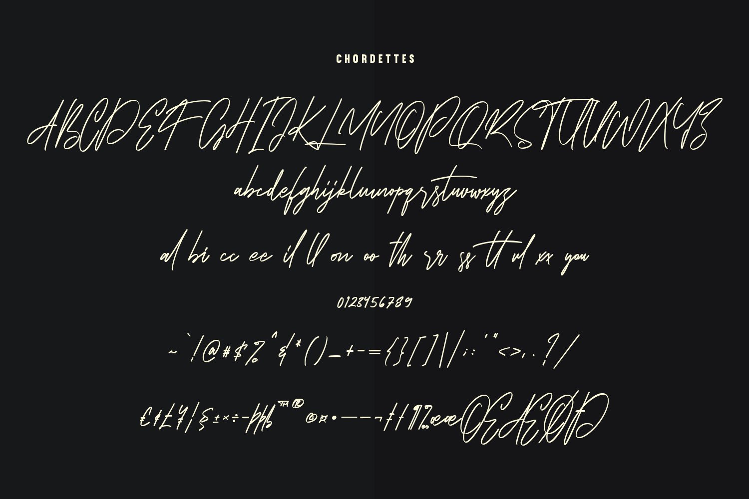 chordettes signature script brush handmade font 9 543
