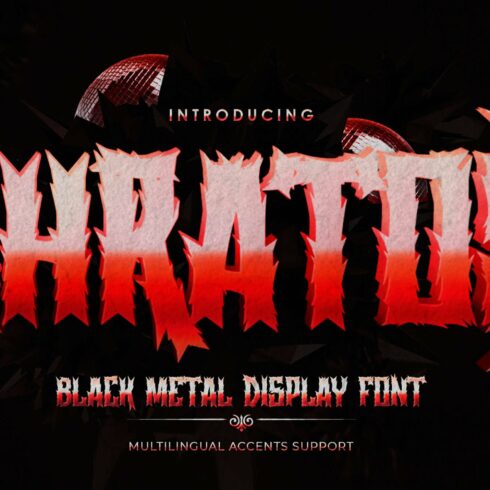 CHRATOS - Black Metal Display Font cover image.