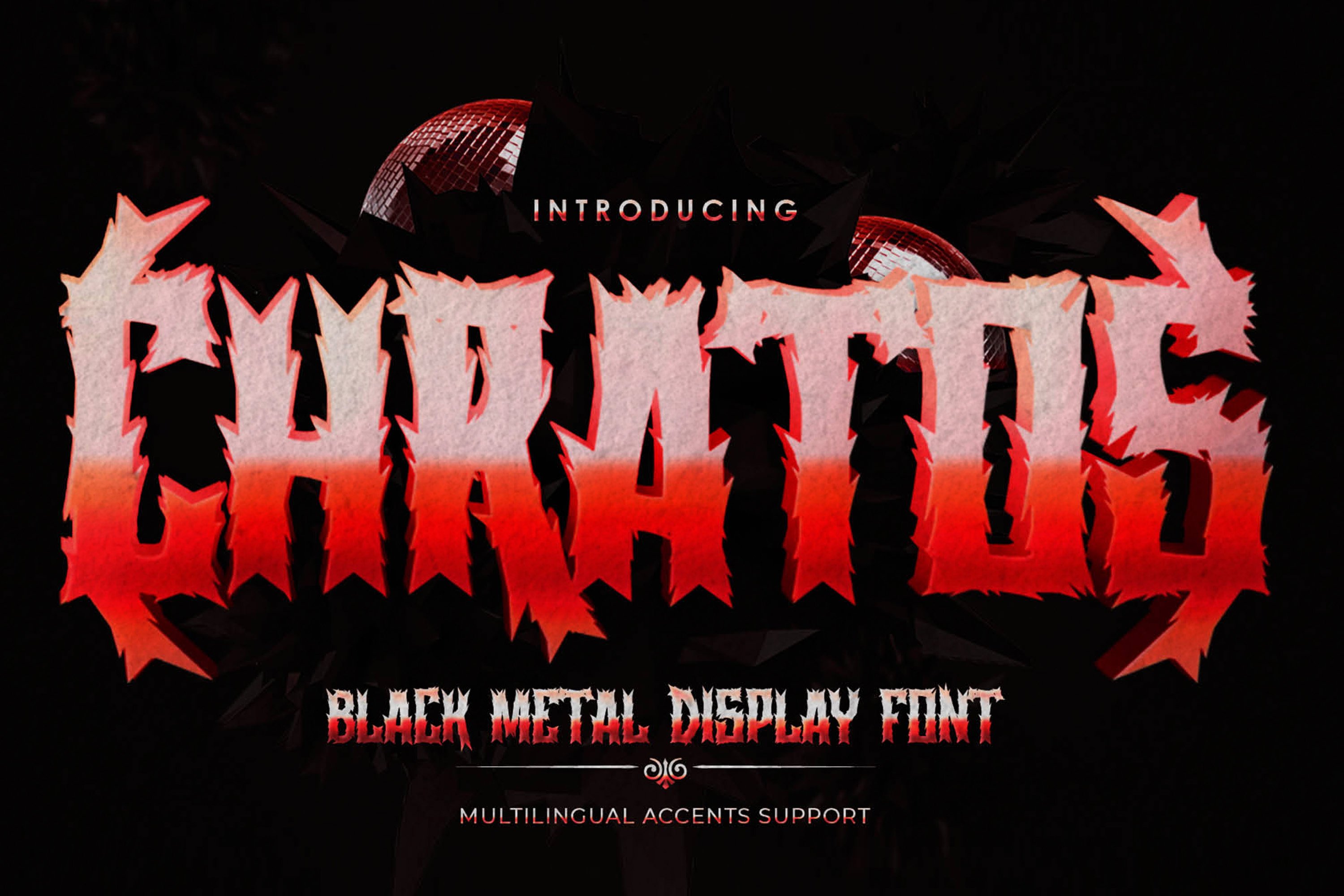 CHRATOS - Black Metal Display Font cover image.