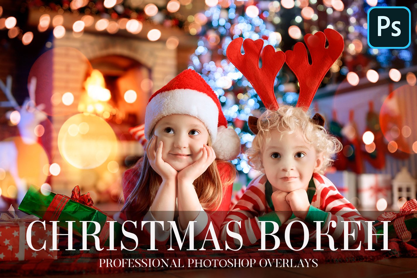 Photoshop Overlays - Christmas Bokehcover image.