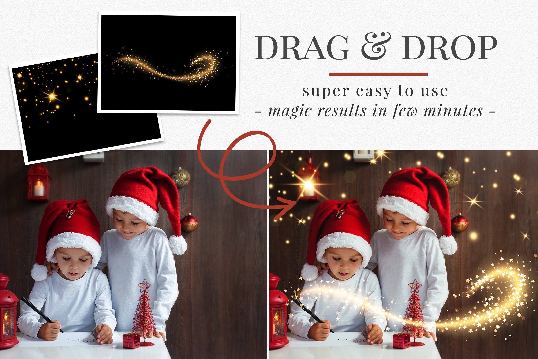 christmas magic photo overlays drag drop 687