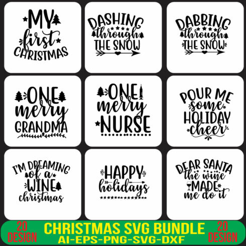 Christmas SVG Bundle cover image.