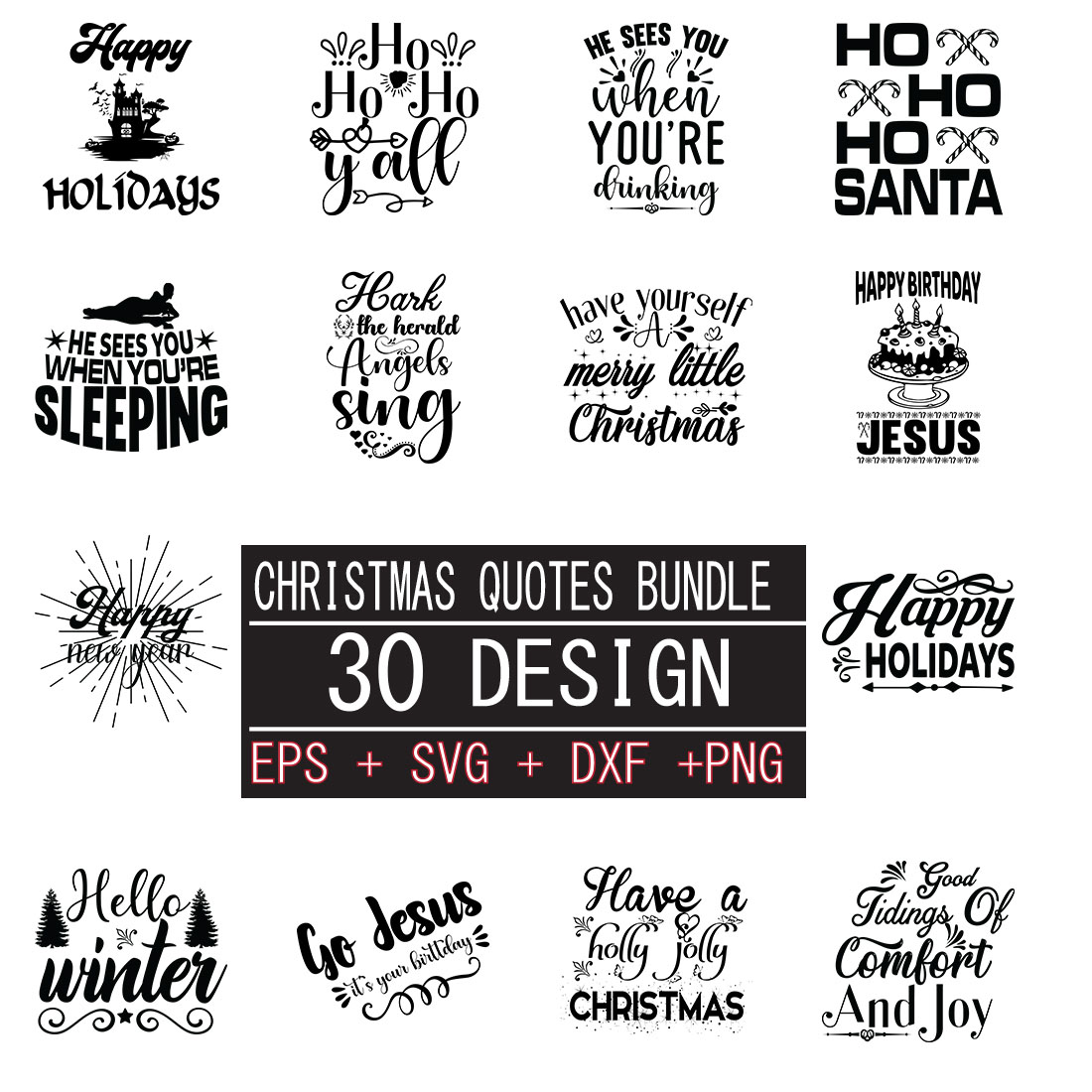 Christmas SVG bundle 30 design cover image.