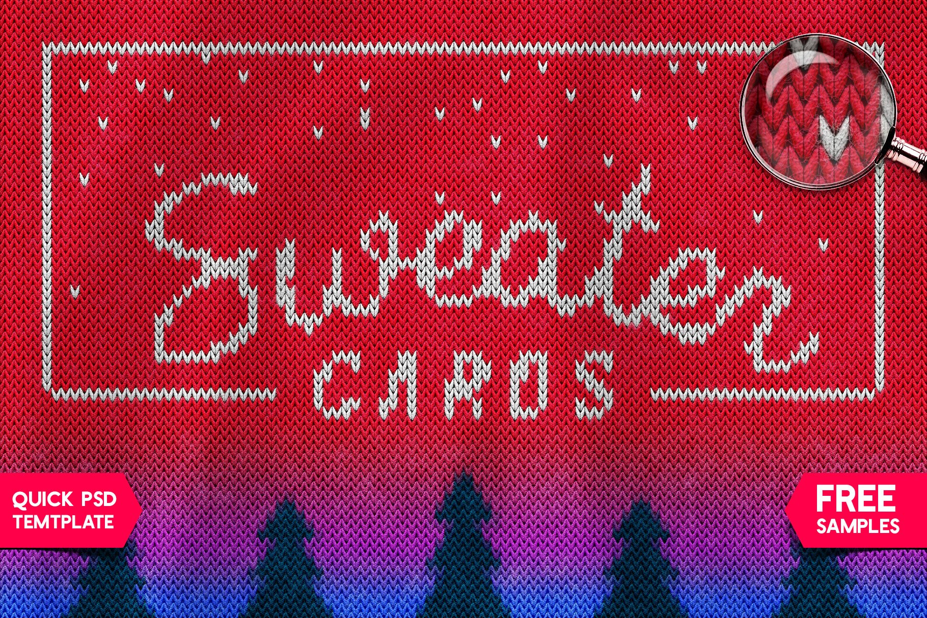 CHRISTMAS SWEATER Photoshop Templatecover image.