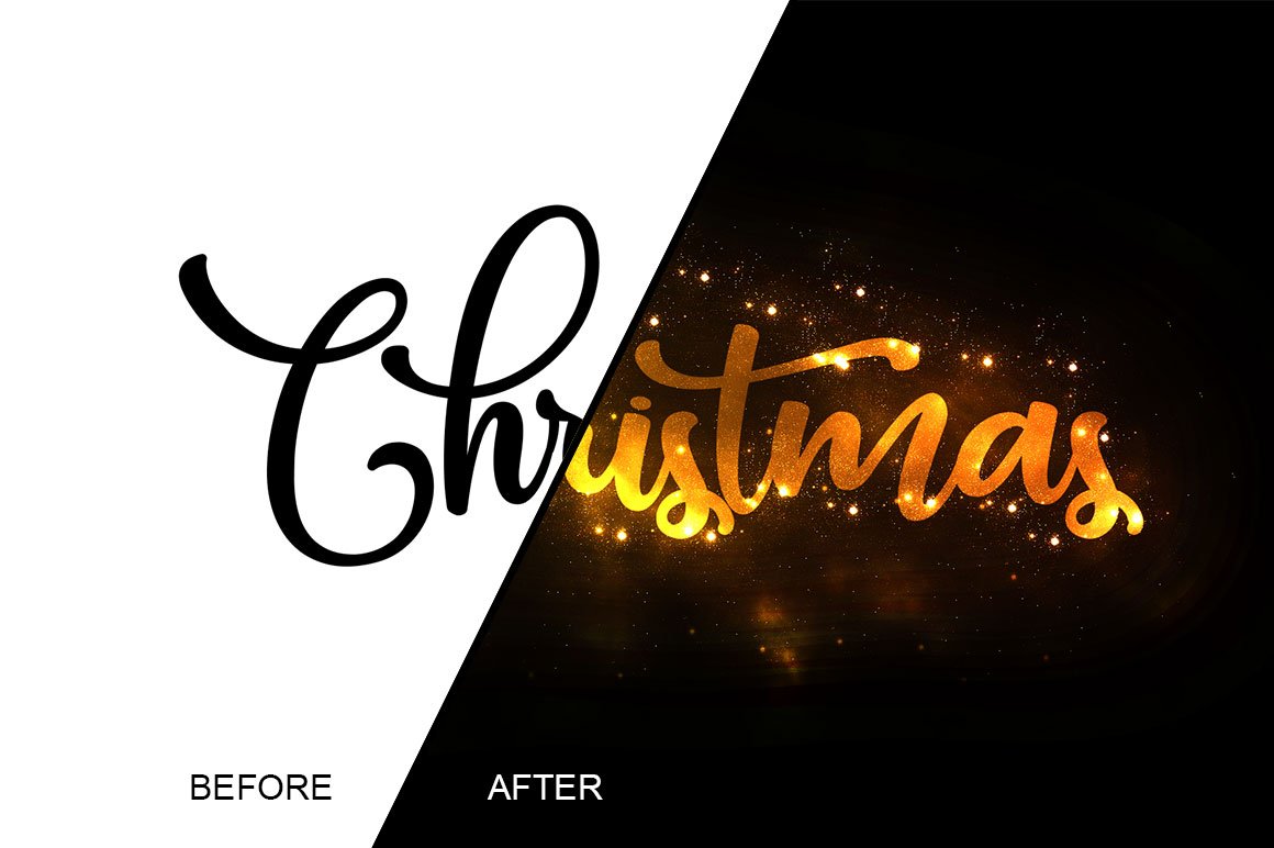 Christmas Text Effect PS Actionpreview image.
