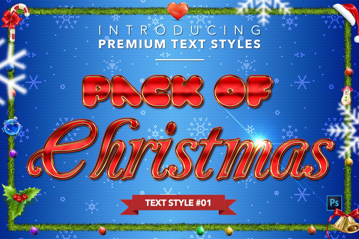 Christmas Pack #2 - Text Stylespreview image.
