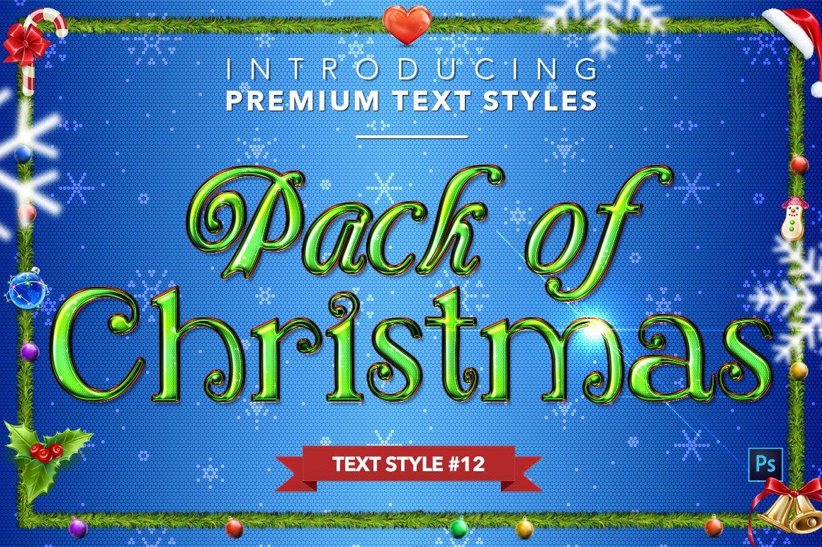 christmas text styles pack two example12 450