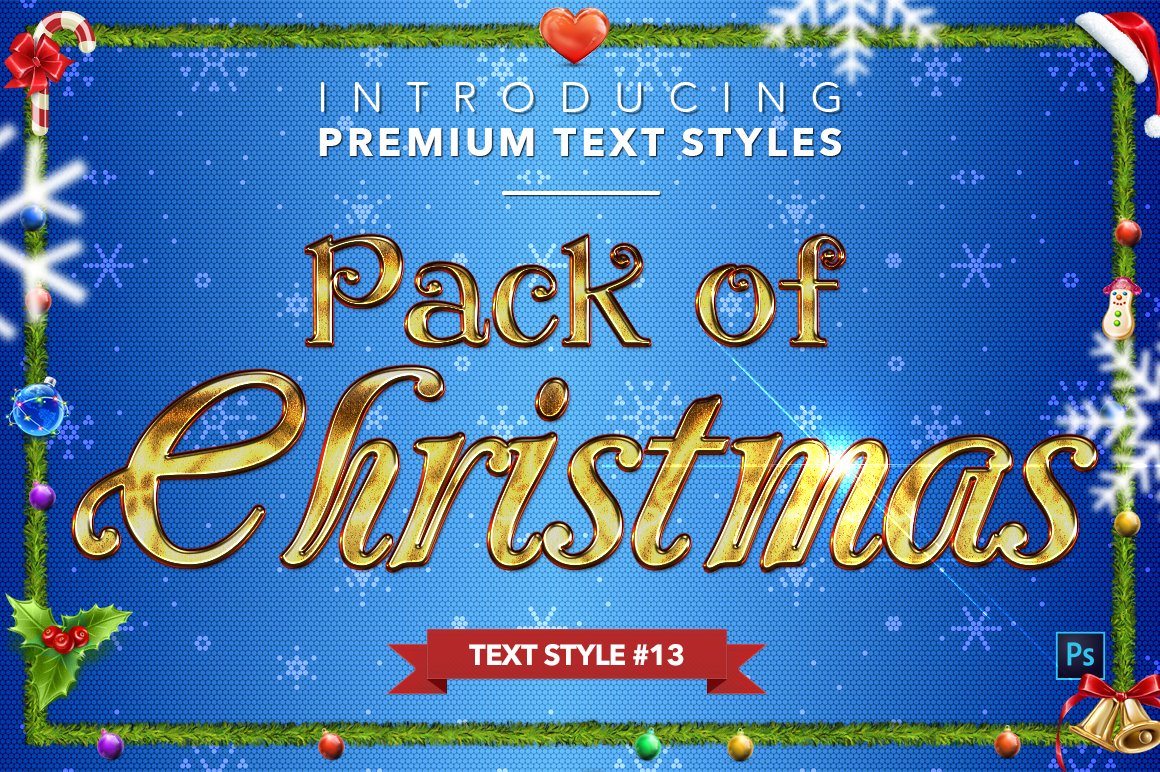 christmas text styles pack two example13 228