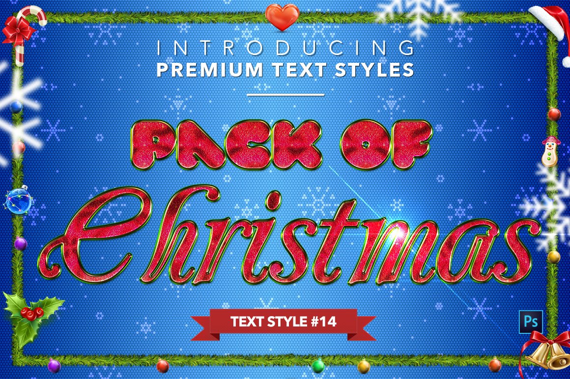 christmas text styles pack two example14 923