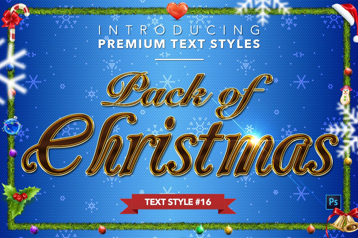 christmas text styles pack two example16 541