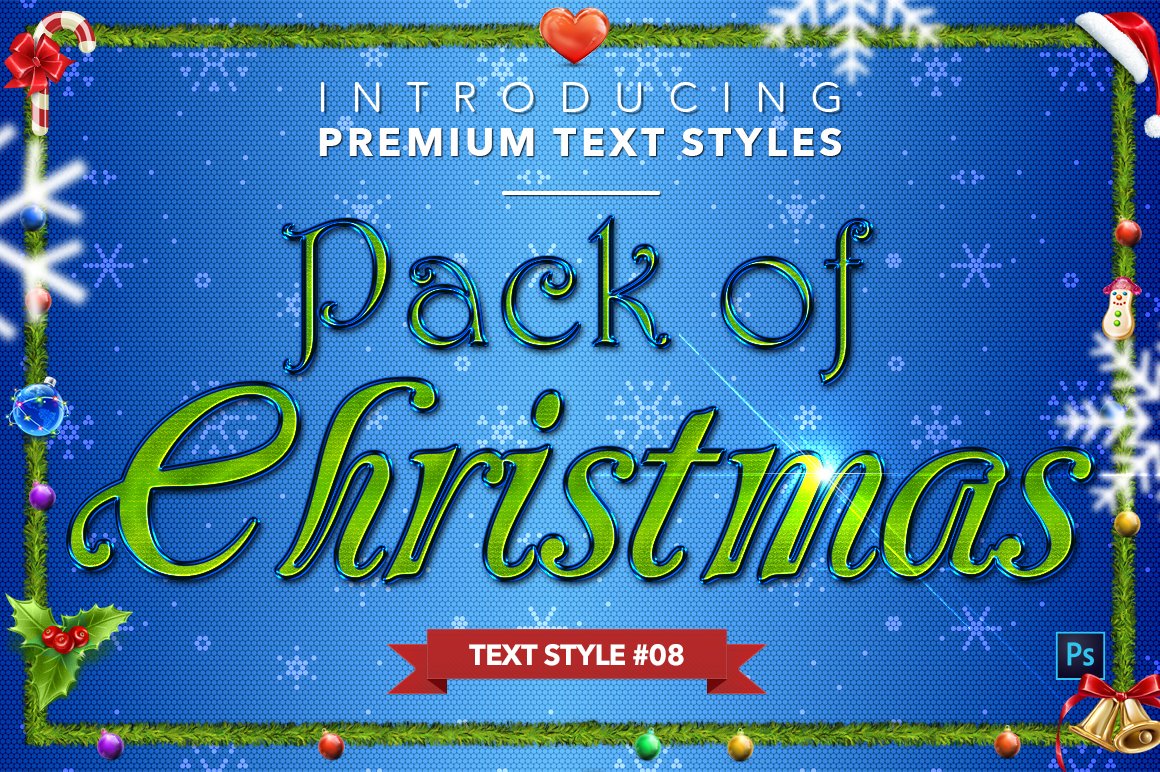 christmas text styles pack two example8 336