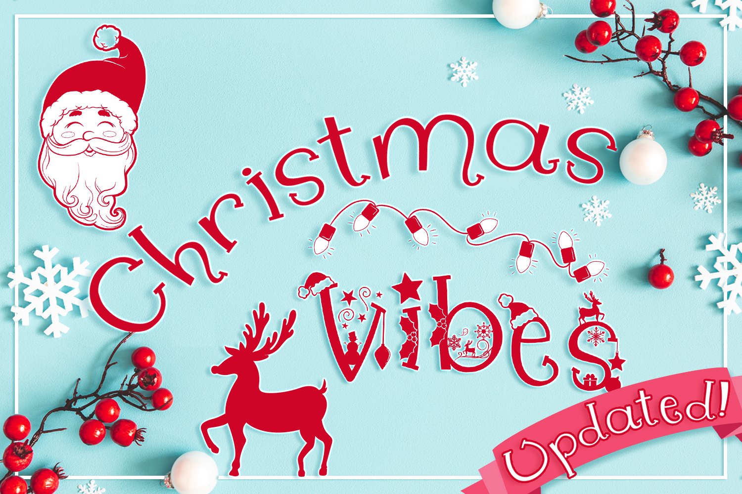 Christmas Vibes Font Family cover image.