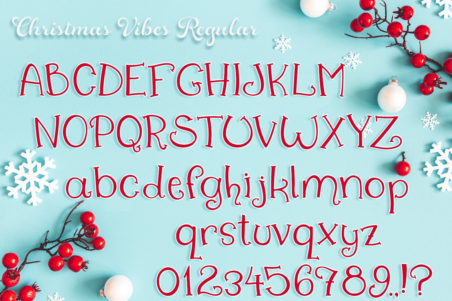 Christmas Vibes Font Family preview image.