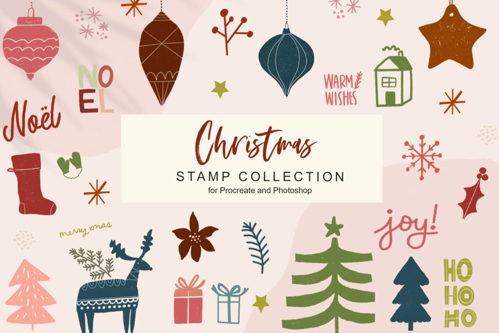Christmas Stamps for PS & Procreate – MasterBundles
