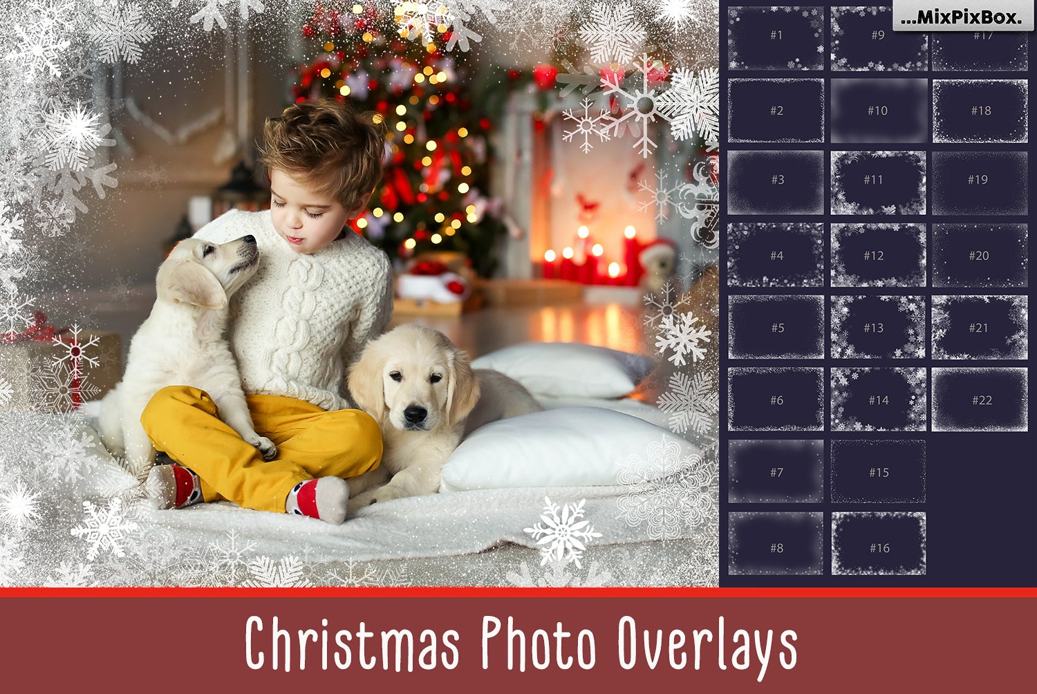 20 Christmas Photo Overlayscover image.