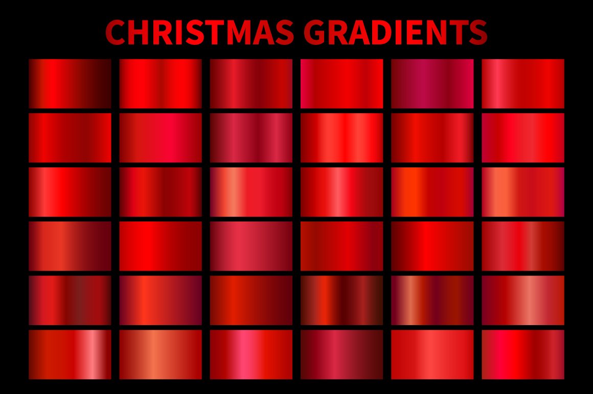 Red Christmas Gradients AI, GRDcover image.