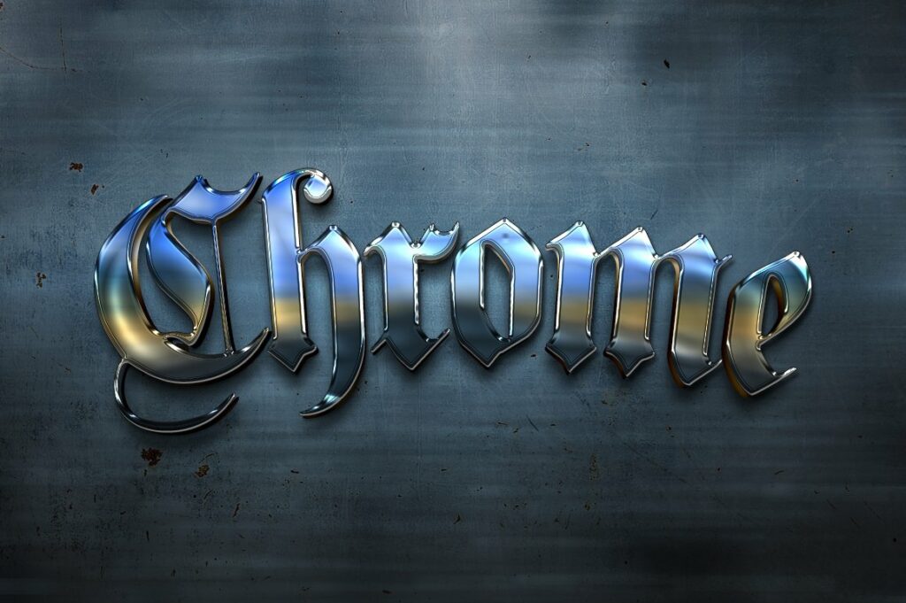 Chrome Text Styles for Photoshop – MasterBundles