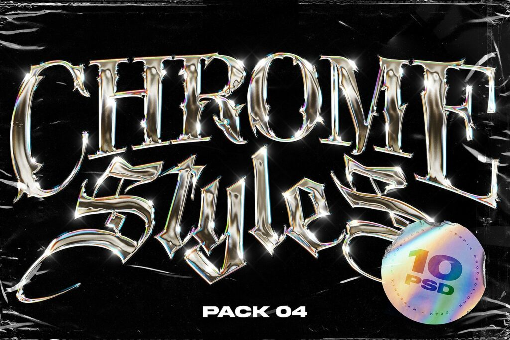 Chrome Text Styles Vol.4 – MasterBundles