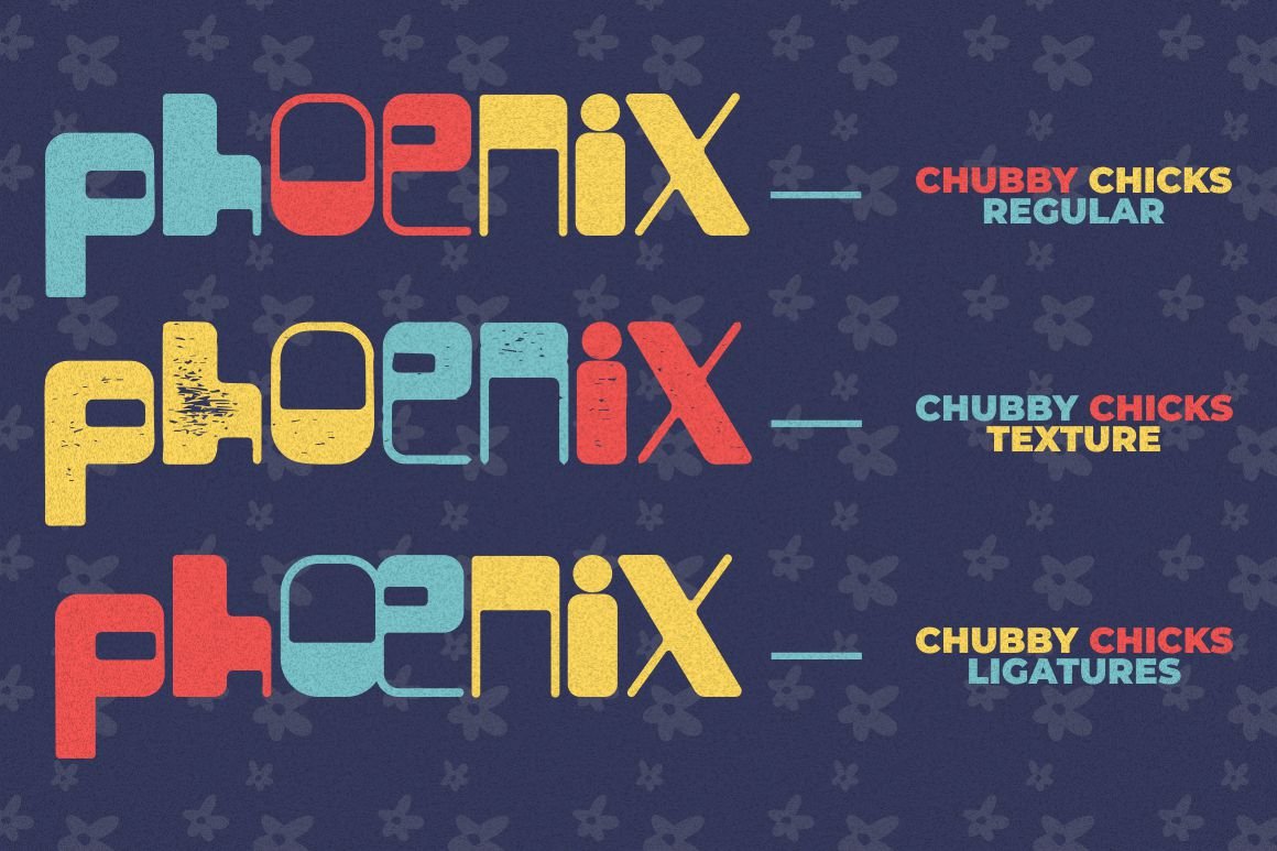 chubby chicks funky display font 281029 9