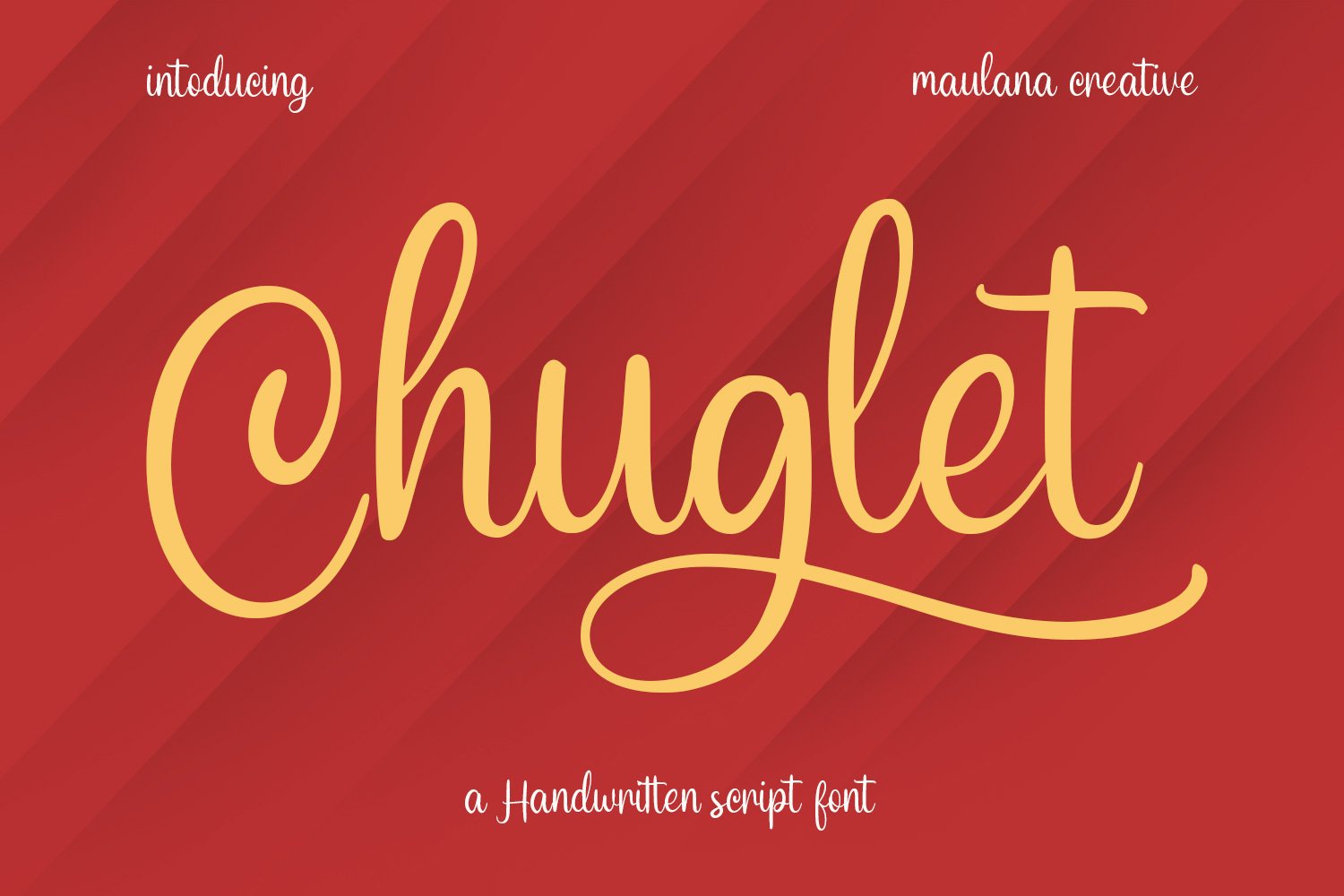 Chuglet Cursive Script Font cover image.