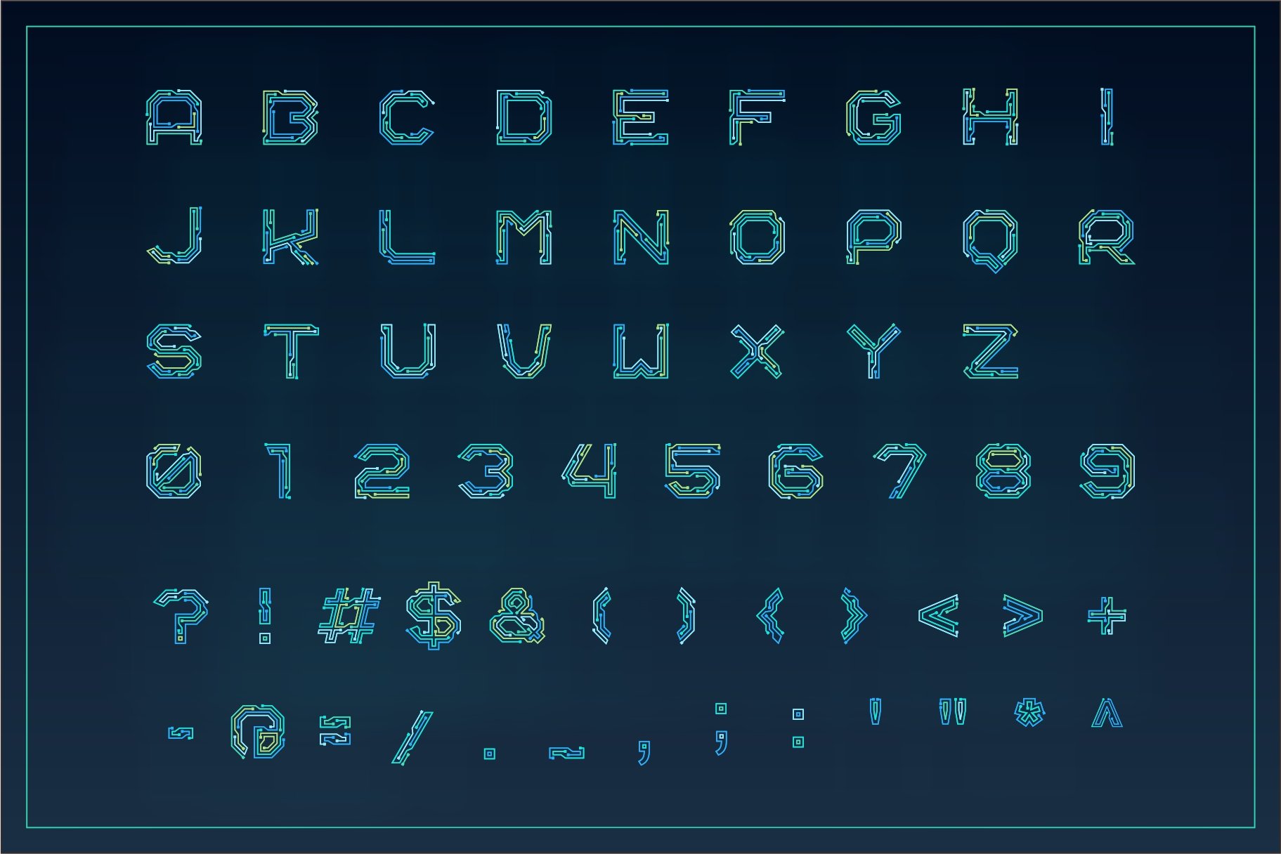 Circuitra Color Font preview image.