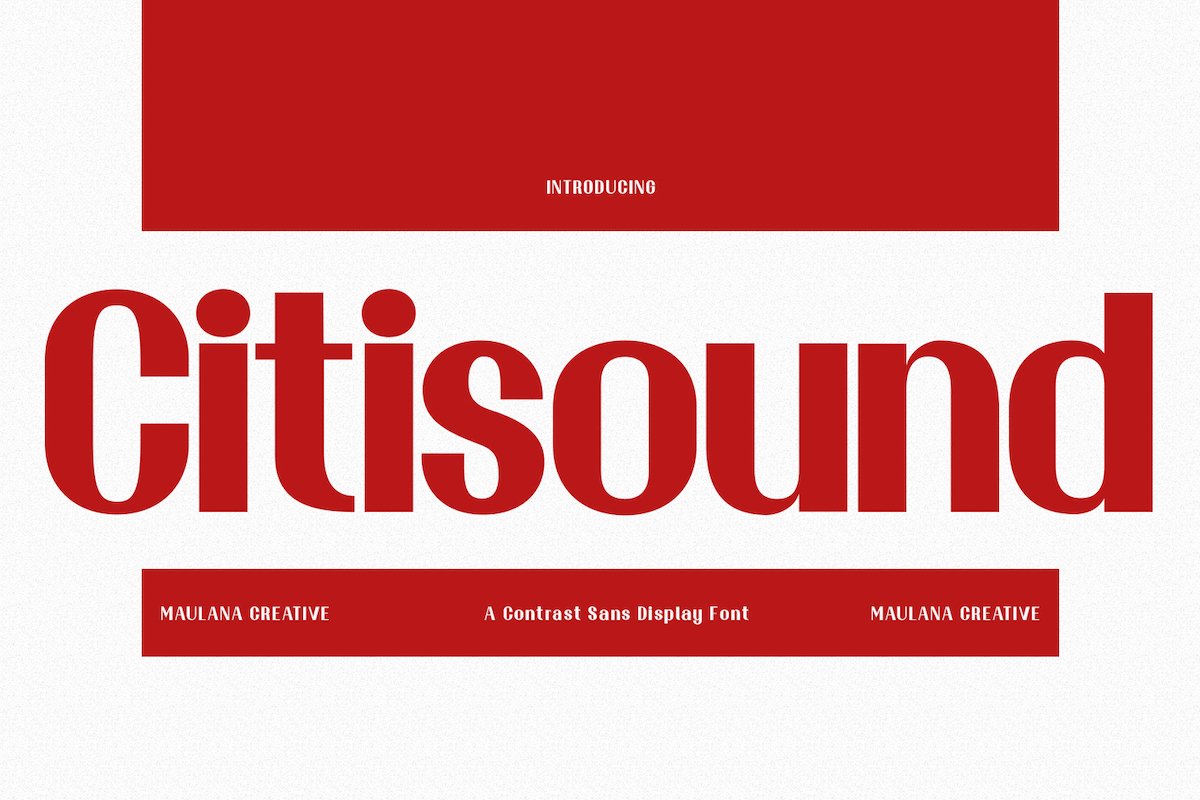 Citisound Contrast Sans Display Font cover image.