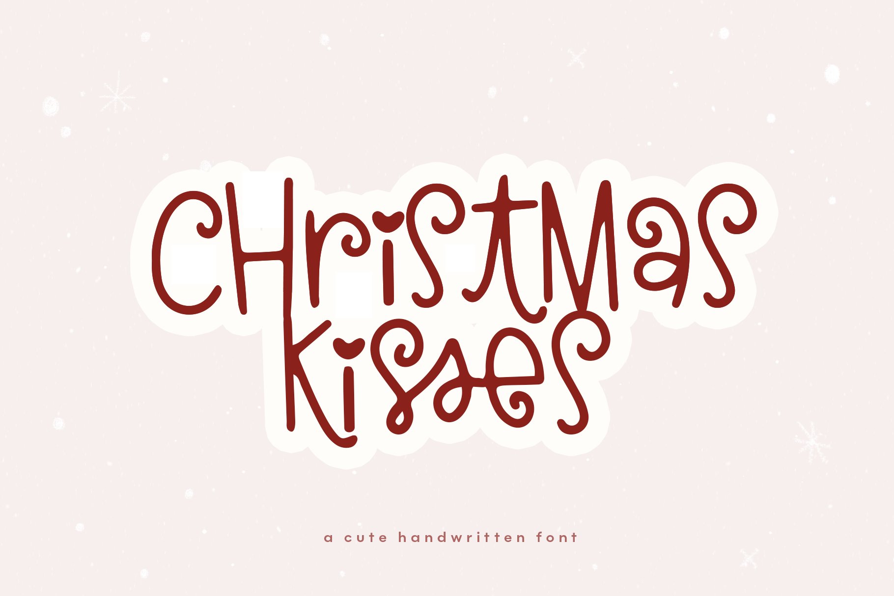 Christmas Kisses | Fun Holiday Font cover image.