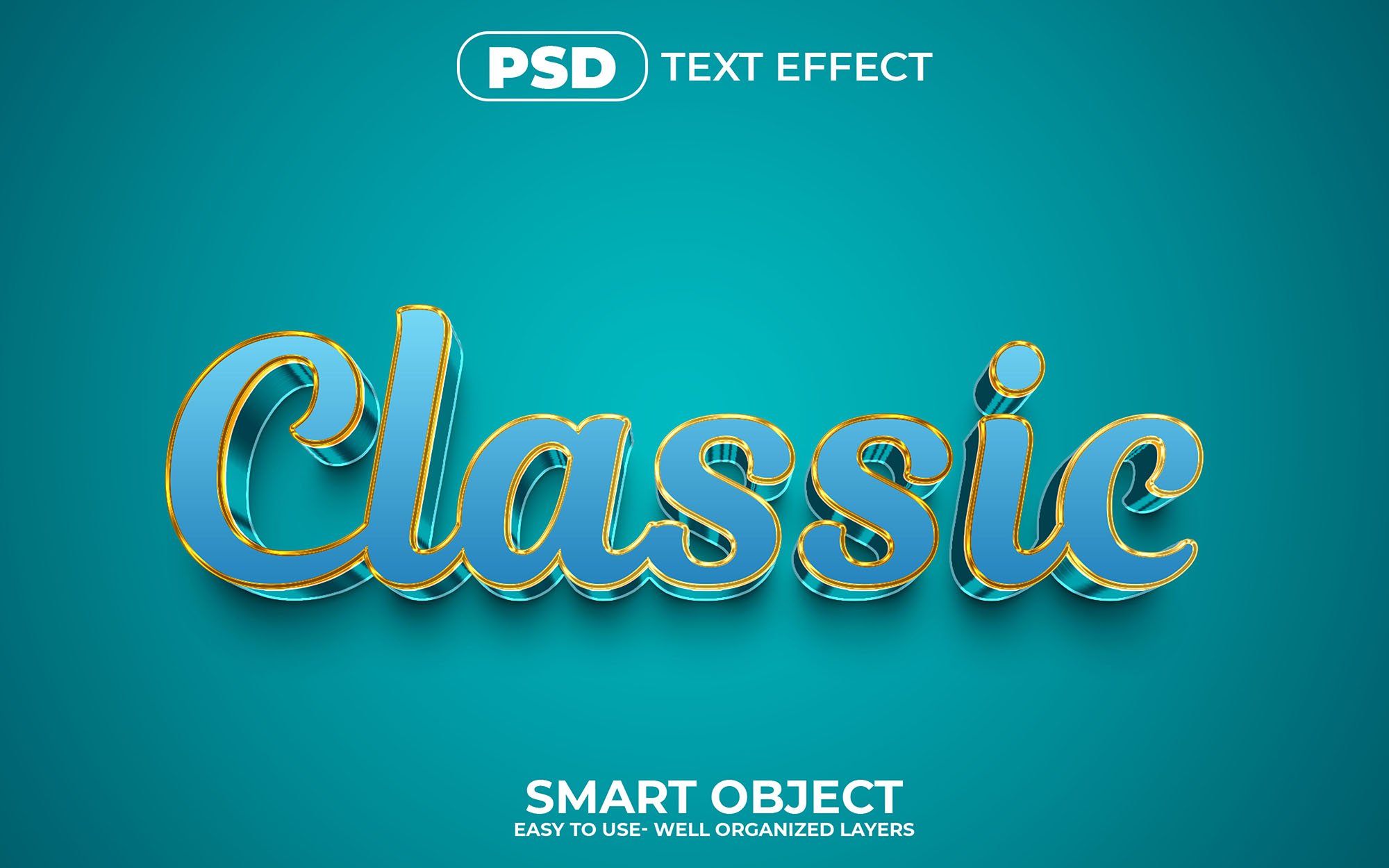 3D Classic Editable psd Text Effectcover image.