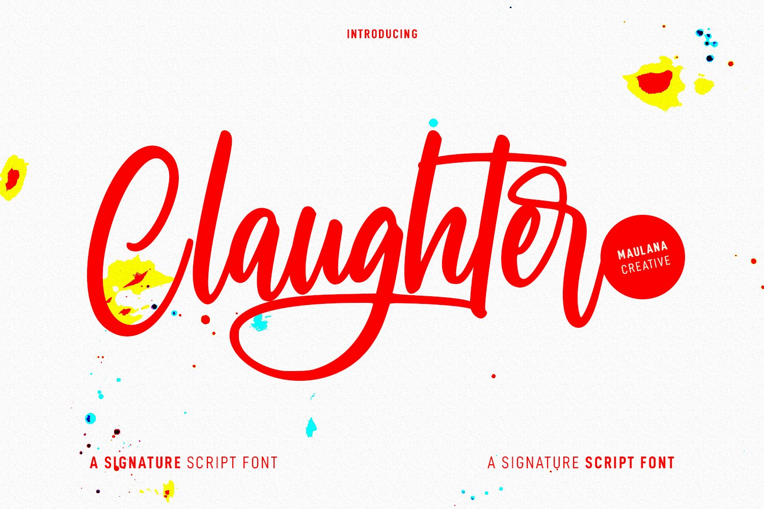 Claughter Script Font cover image.