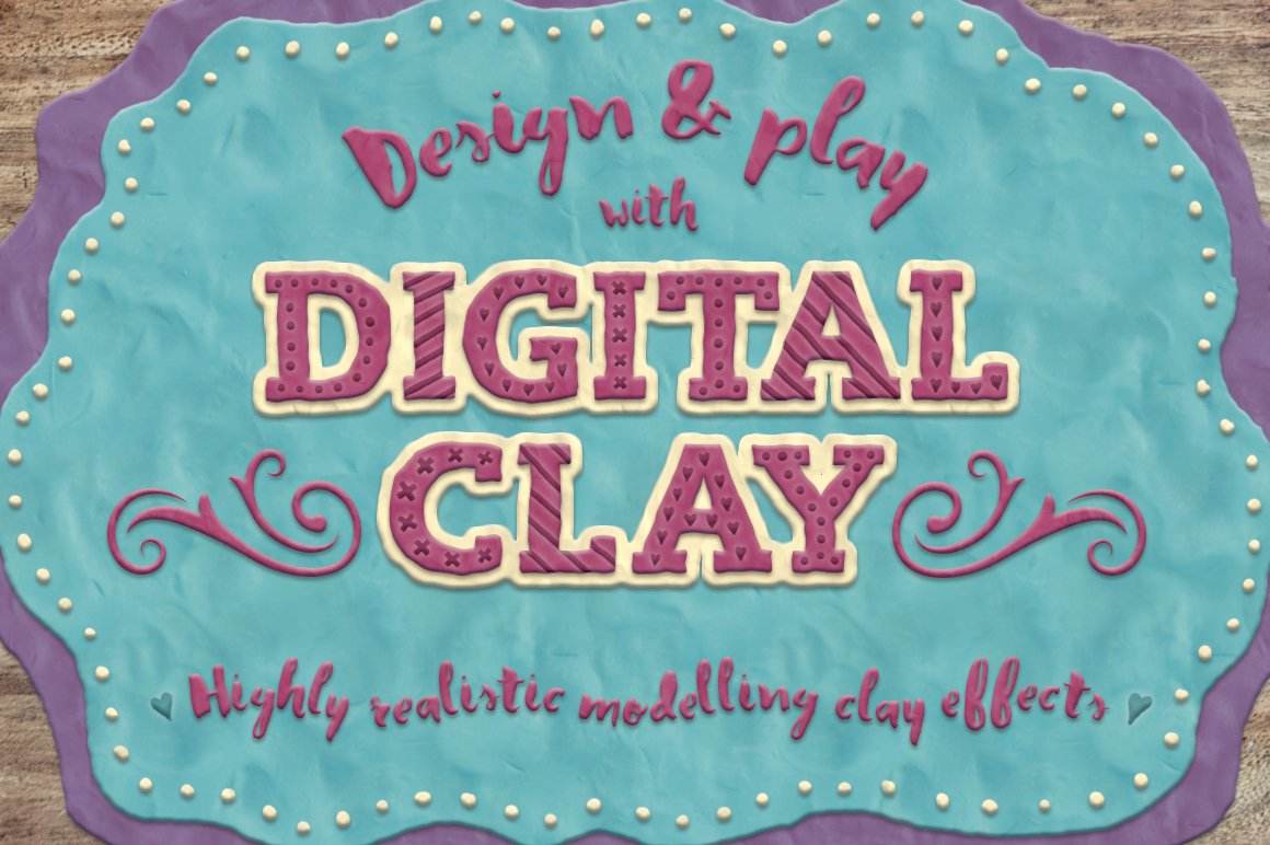 Digital Clay- Layer Styles & Morecover image.